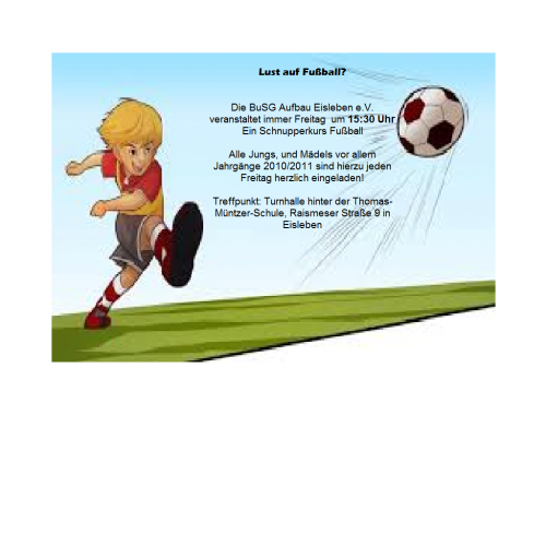 Schnupperkurs Fußball